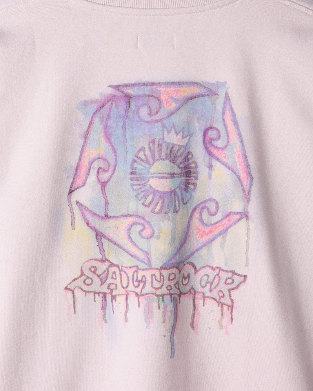 Wave Running - Mens Oversized Sweatshirt - Purple