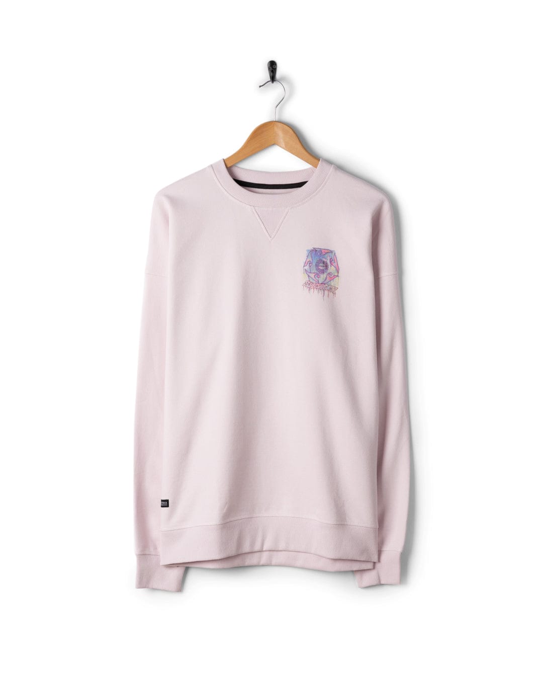 Wave Running - Mens Oversized Sweatshirt - Purple