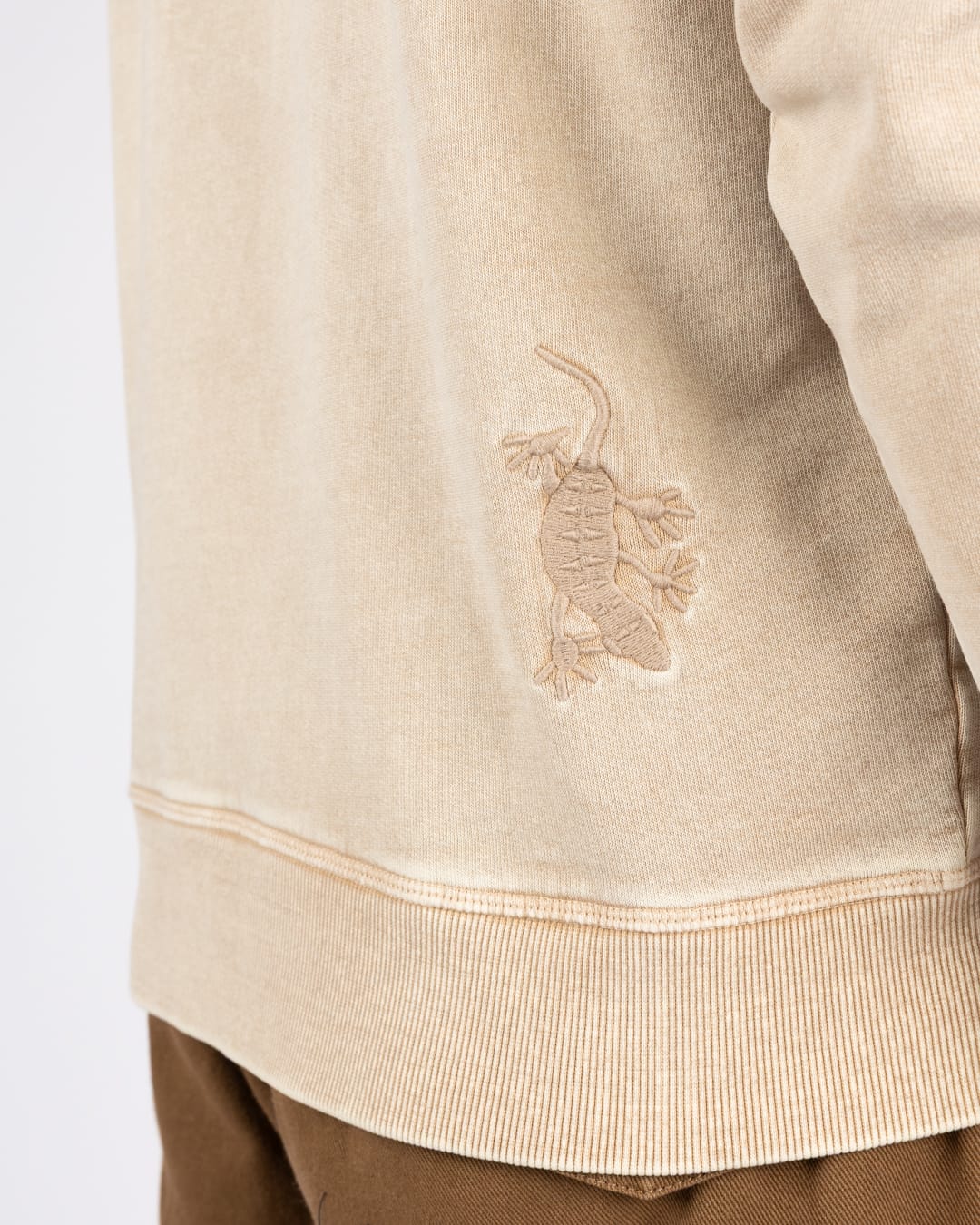 Origin Gecko Mens Sweatshirt in Beige
