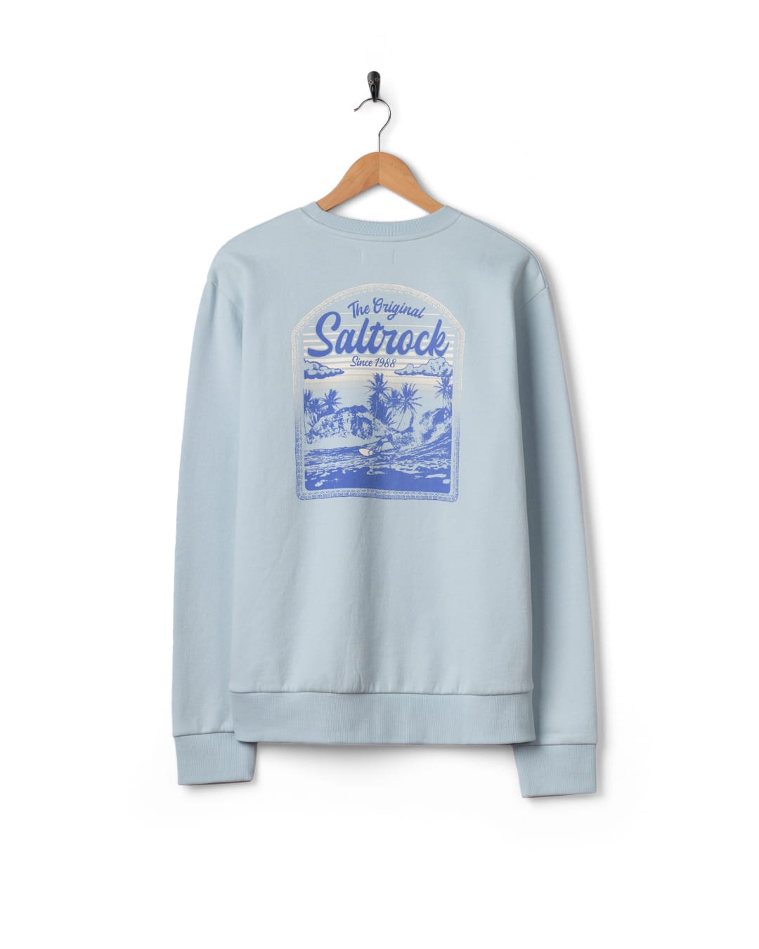 Postcard Sweatshirt in Light Blue