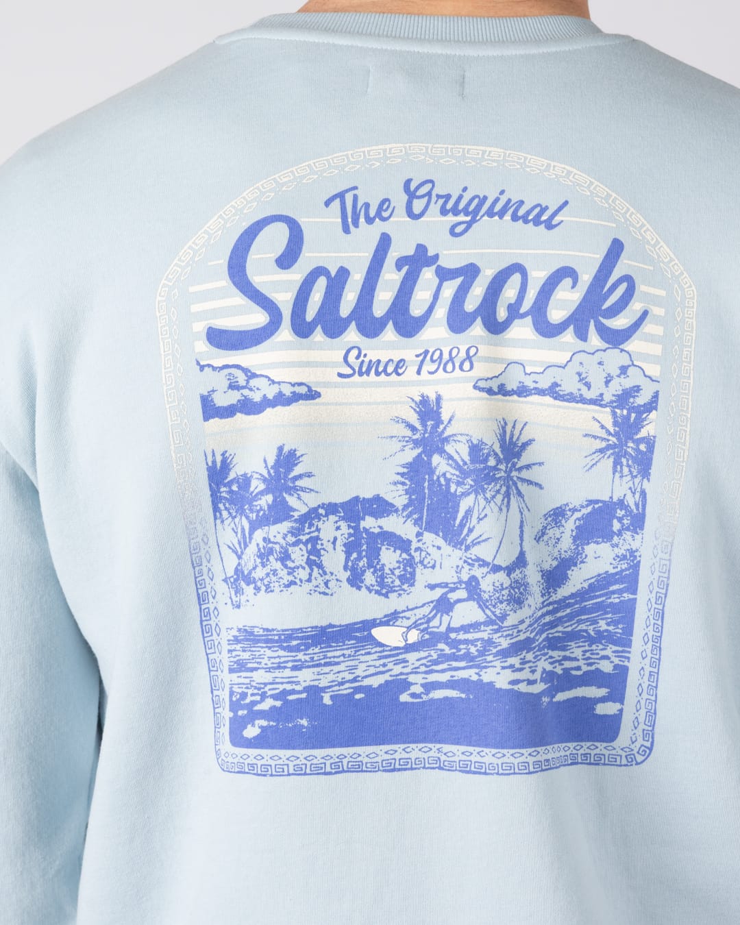 Postcard Sweatshirt in Light Blue