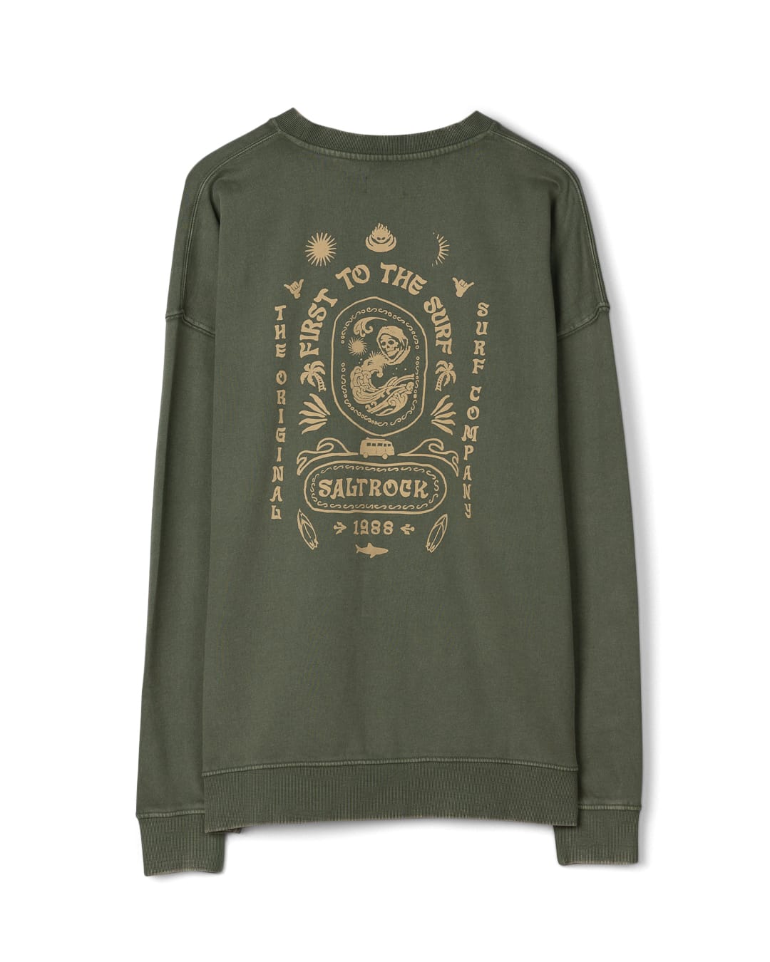 Cult Mens Oversized Sweatshirt in Green
