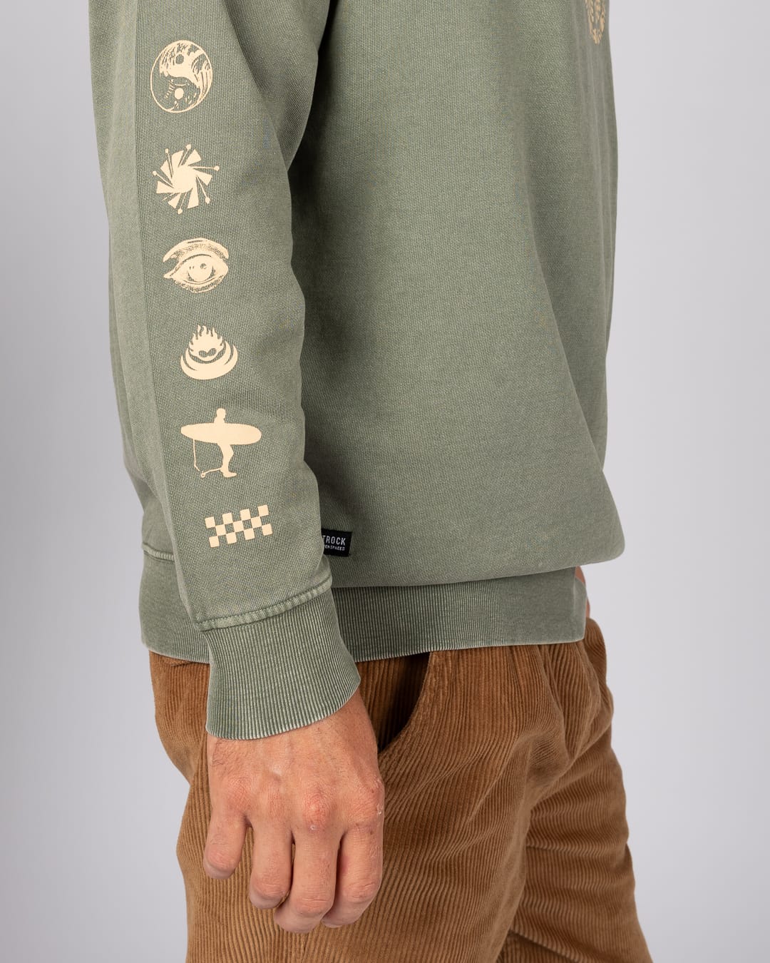 Cult Mens Oversized Sweatshirt in Green
