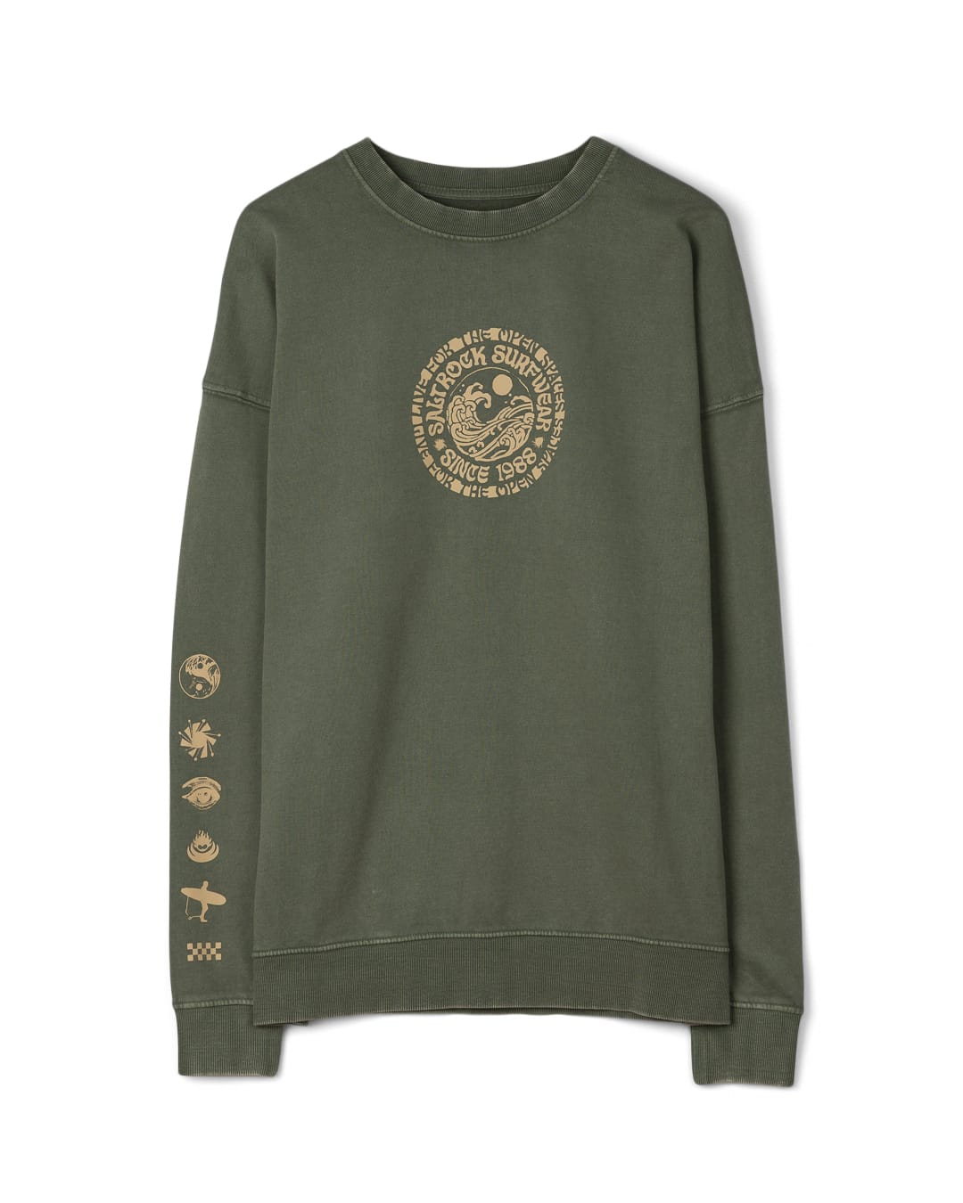 Cult Mens Oversized Sweatshirt in Green