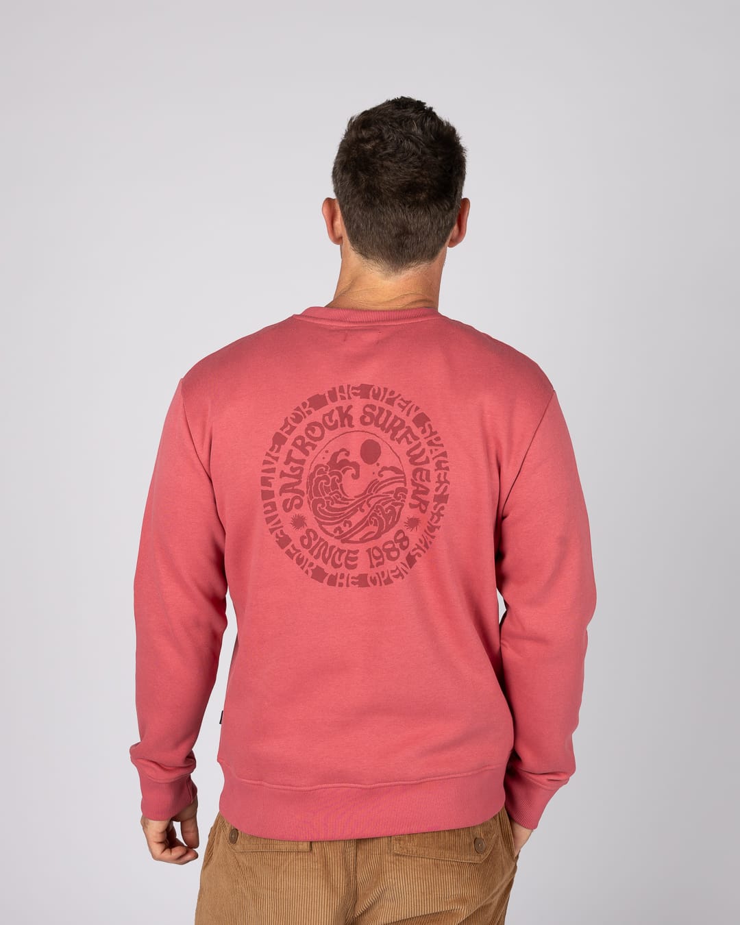 Cult Wave Mens Sweatshirt in Pink