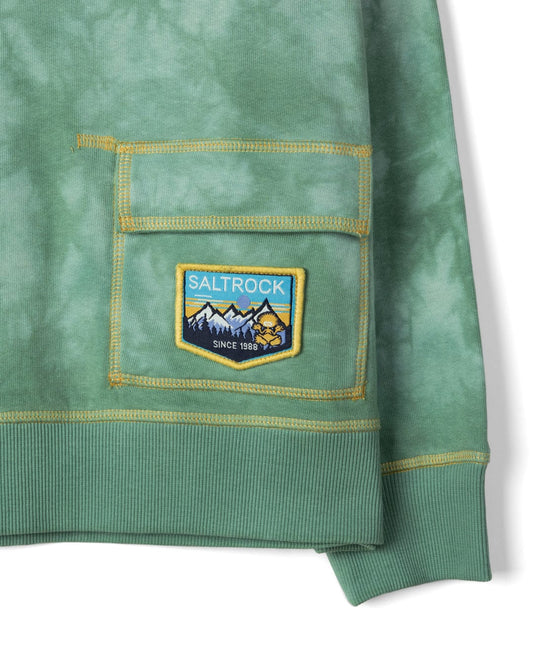 Looking - Kids Tie Dye Sweatshirt - Teal