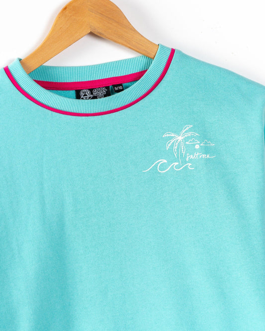 Ocean Stripe - Kids Sweat Top - Turquoise