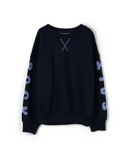 Wave Set Kids Oversized Sweatshirt in Blue