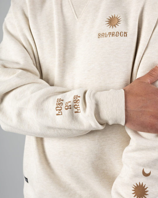 Lost At Last - Mens Oversized Sweat - Cream