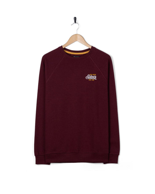 Pitcher Embroidery -  Mens Sweat Shirt - Dark Purple