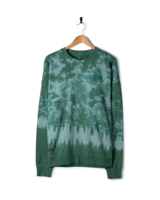 Pitcher Emb - Mens Oversized Tie Dye Sweat Shirt - Green