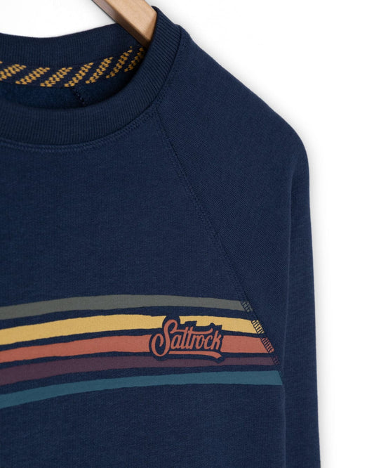 Torn Stripe - Sweat Shirt - Blue