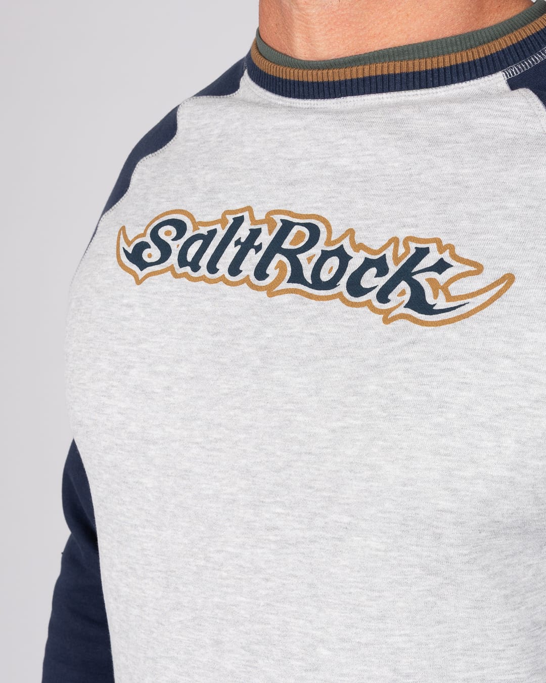 Heritage Mens Logo Raglan Classic Sweatshirt In Grey