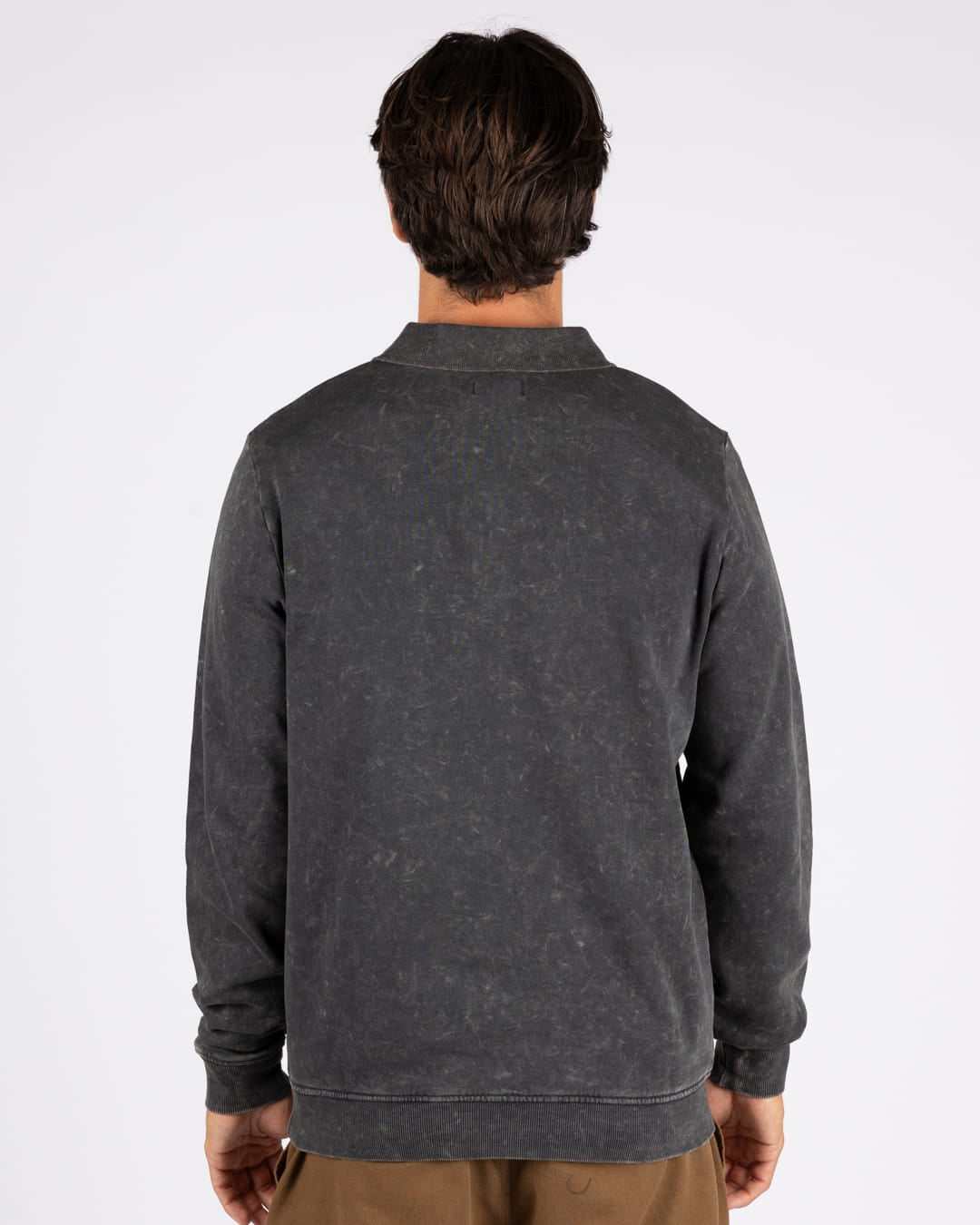 Heritage Wraith Mens 1/4 Zip Sweatshirt in Dark Grey