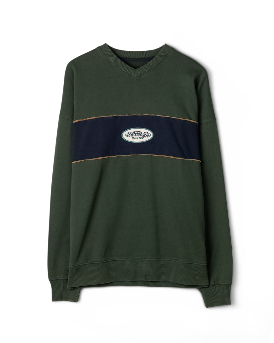 Heritage Mens Oval Badge Oversized Sweatshirt In Dark Green