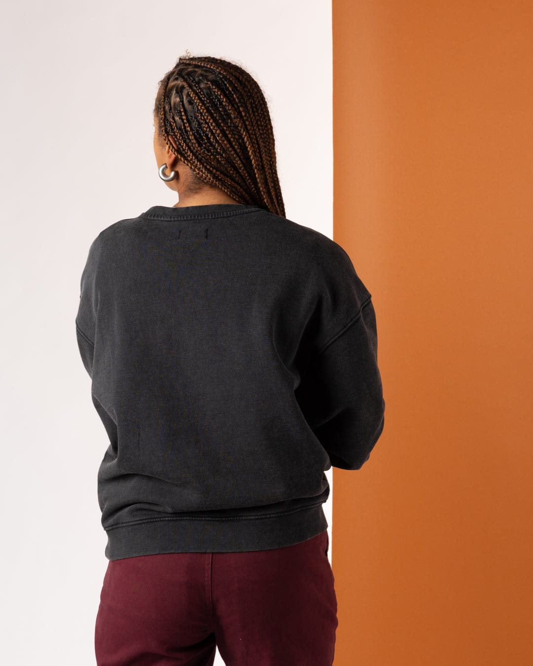 Eclipse - Womens Oversized Sweat Shirt - Black