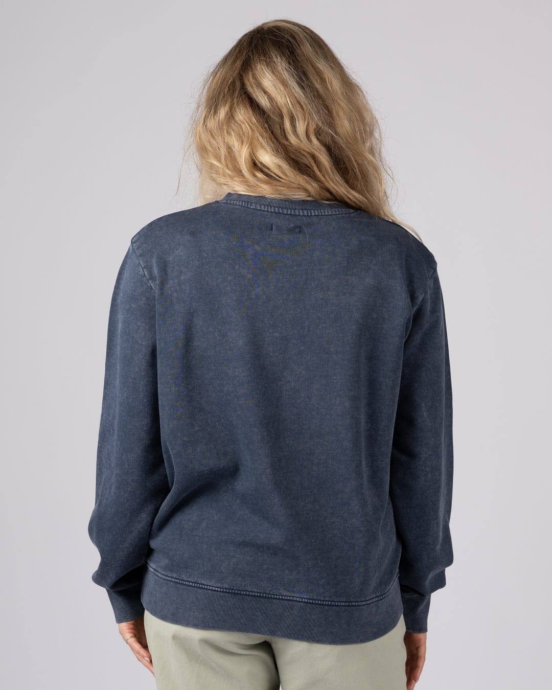 Last Light Womens Oversized Sweatshirt in Blue