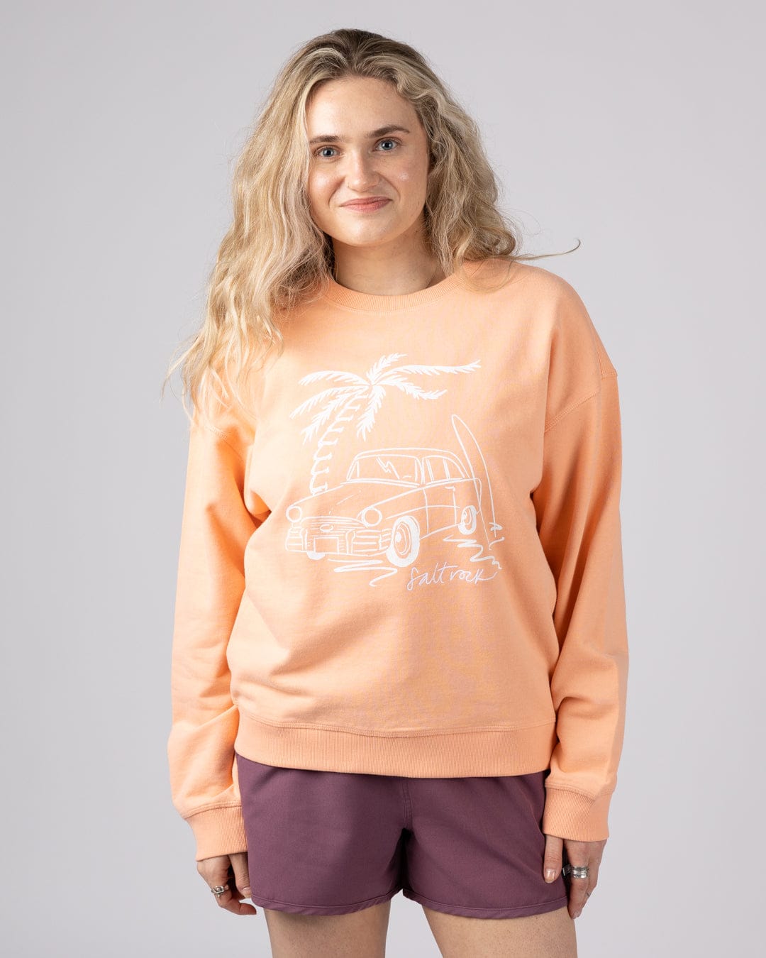 Driver - Womens Oversized Sweat Top - Orange