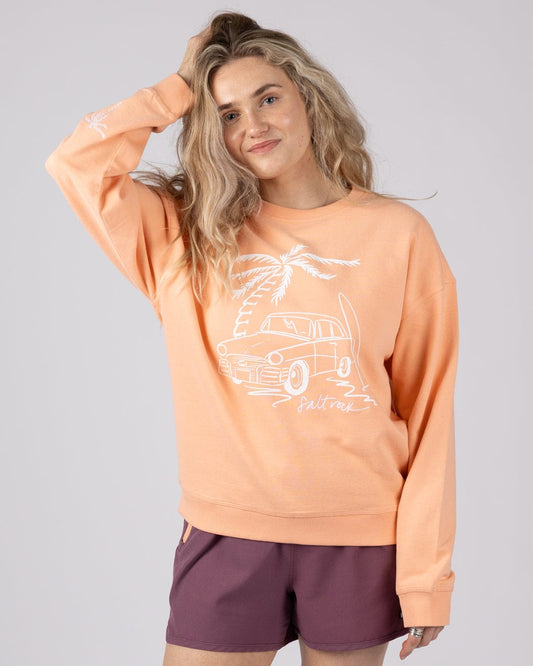 Driver - Womens Oversized Sweat Top - Orange