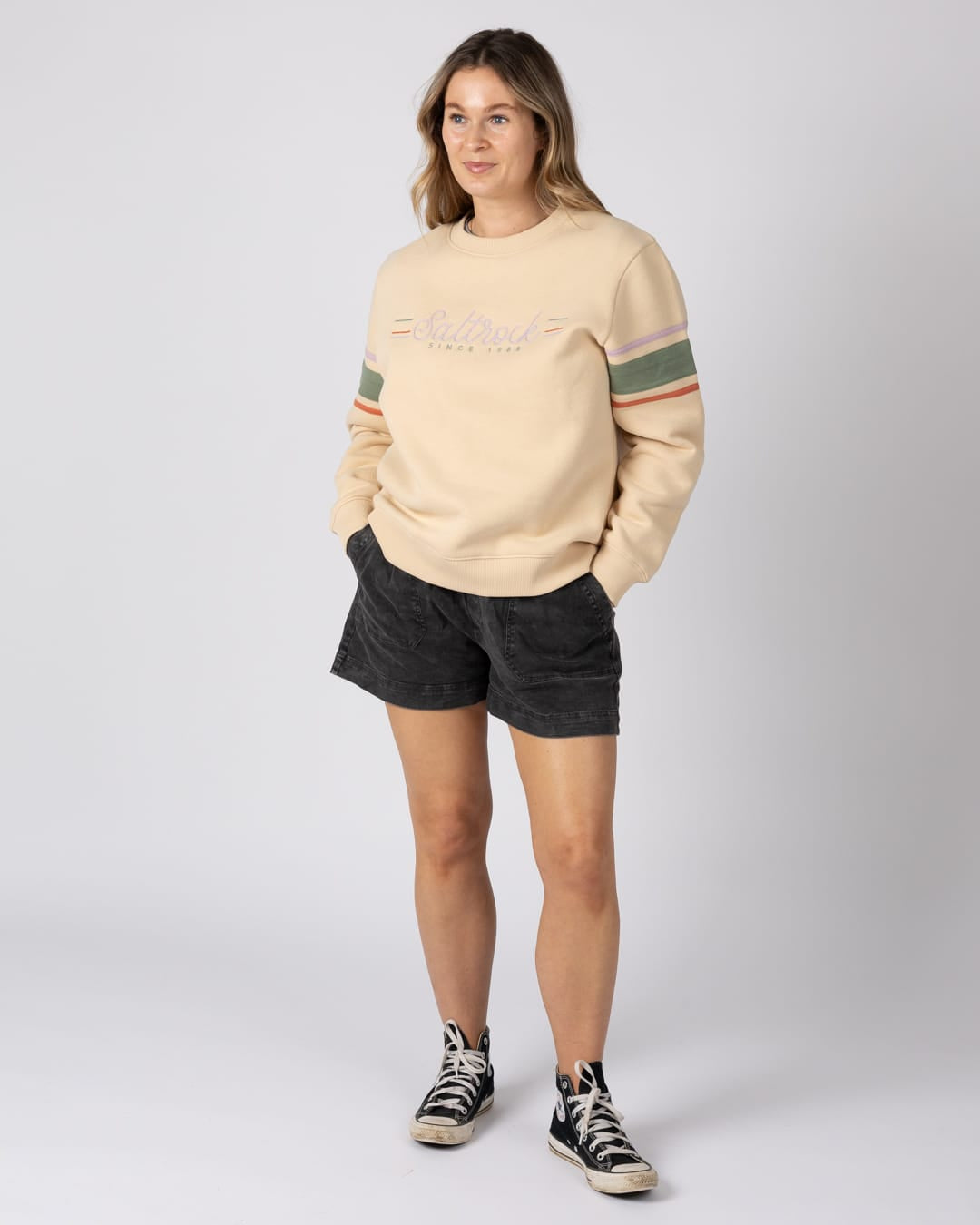 Links Womens Sweatshirt in Cream