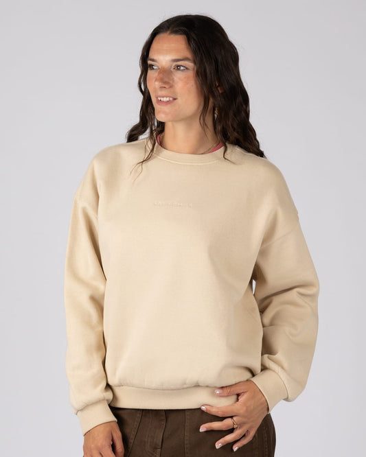 Perfect Set Womens Oversized Sweatshirt In Cream