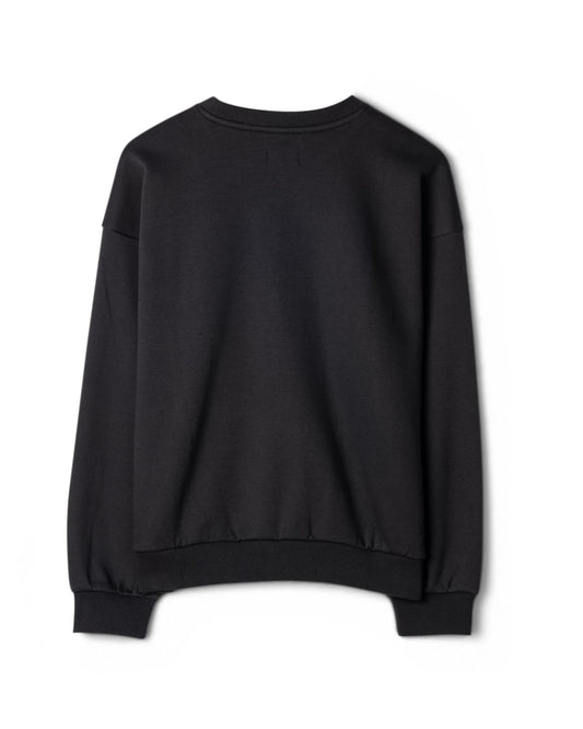 Perfect Set Womens Oversized Sweatshirt In Black