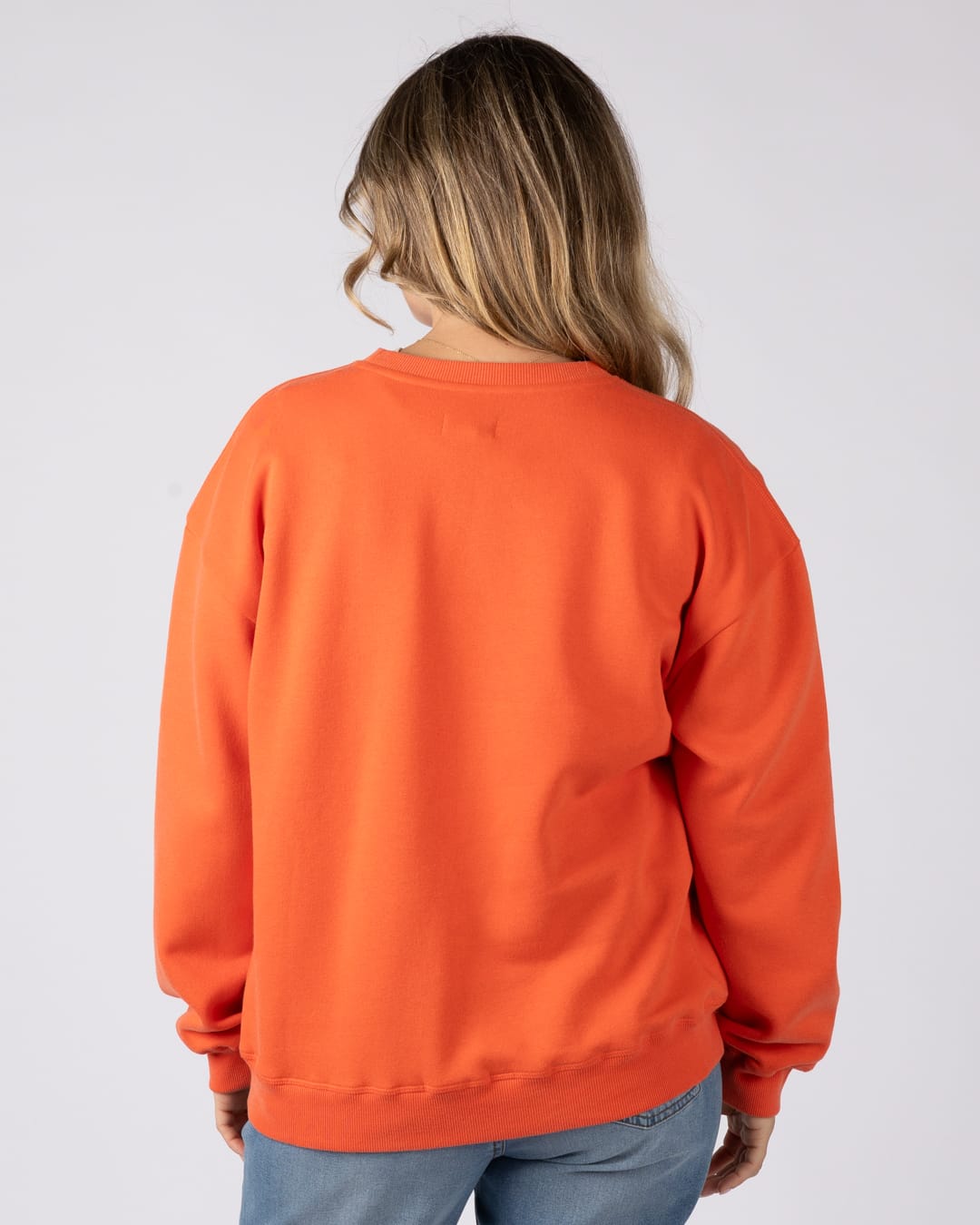 Back To Nature Womens Oversized Sweatshirt in Orange