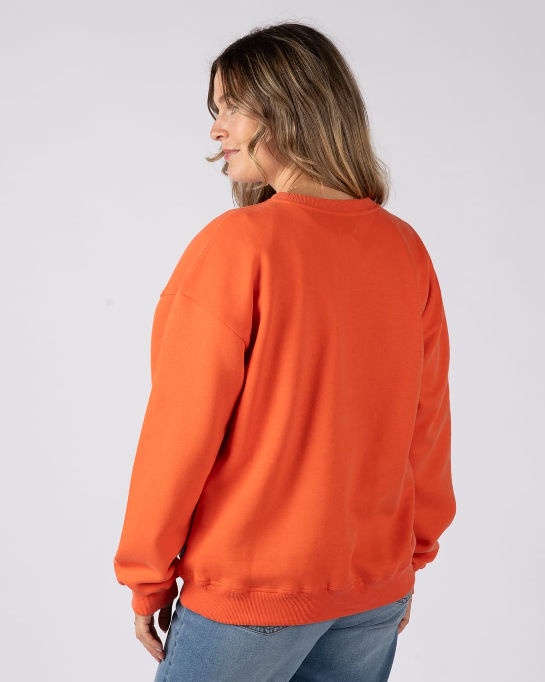 Back To Nature Womens Oversized Sweatshirt in Orange