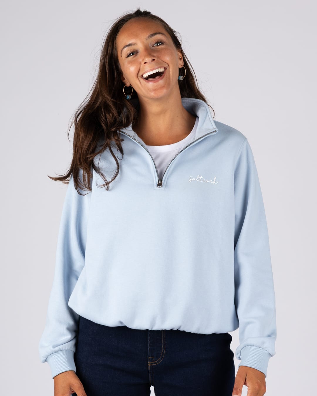 Essential Womens Sweatshirt In Light Blue