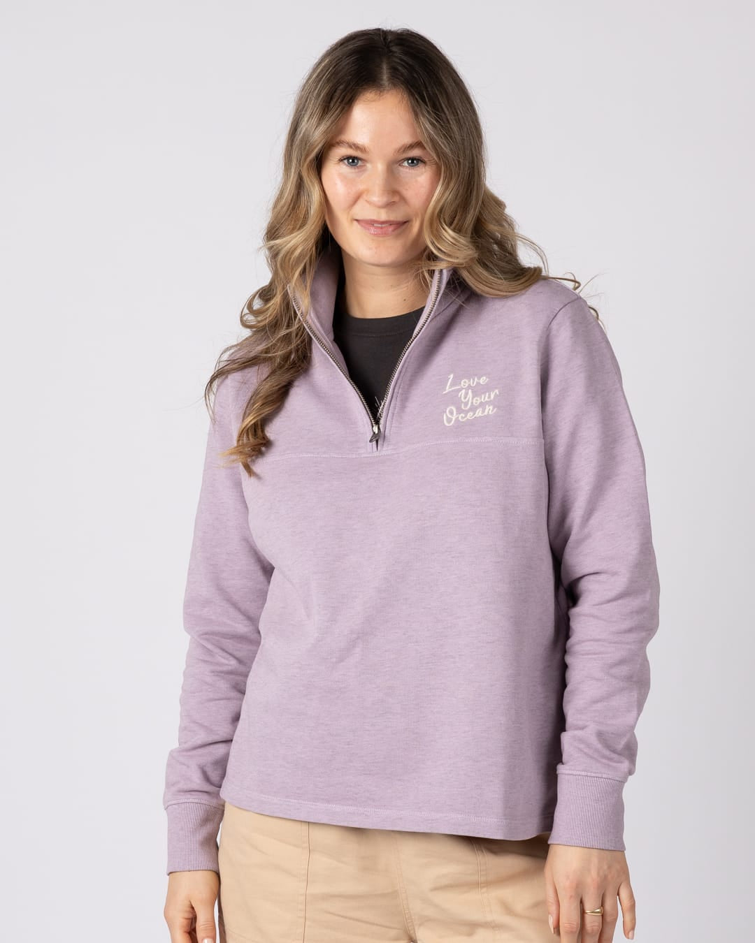 Carissa Womens Sweatshirt in Purple