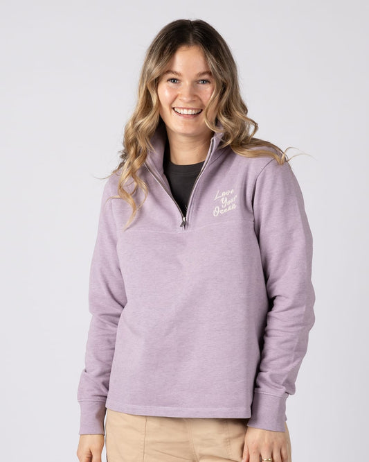 Carissa Womens Sweatshirt in Purple