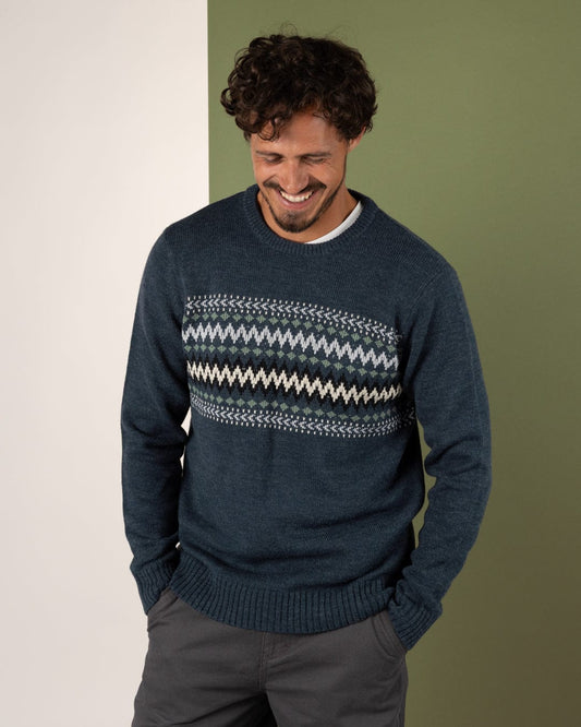Rolo - Mens Knitted Jumper - Blue