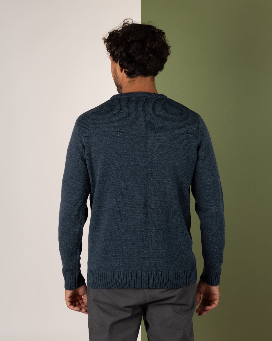 Rolo - Mens Knitted Jumper - Blue
