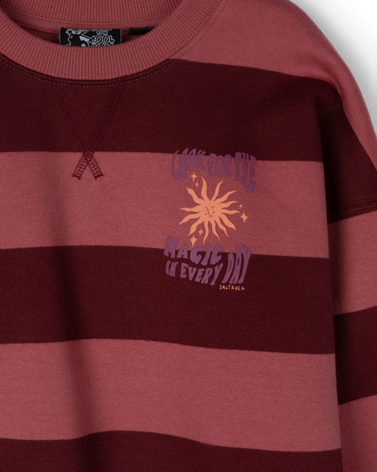 Magic Stripe Kids Oversized Sweatshirt in Pink