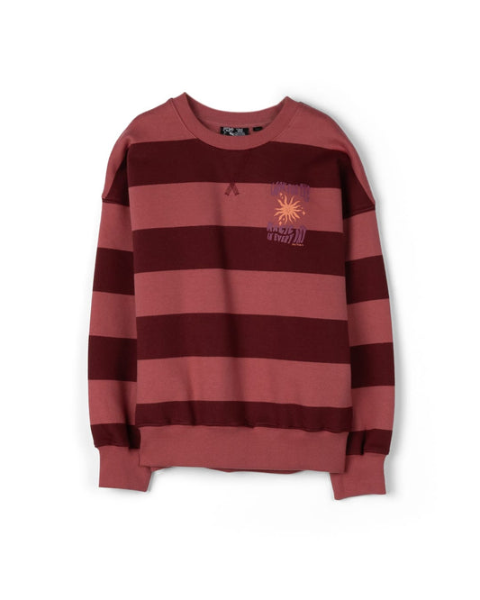 Magic Stripe Kids Oversized Sweatshirt in Pink