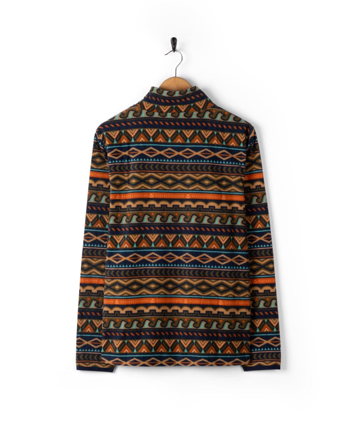 Treehouse - Mens 1/4 Neck Fleece - Orange/Green