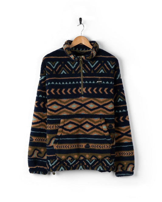Flannigan - Mens 1/4 Neck Fleece - Navy
