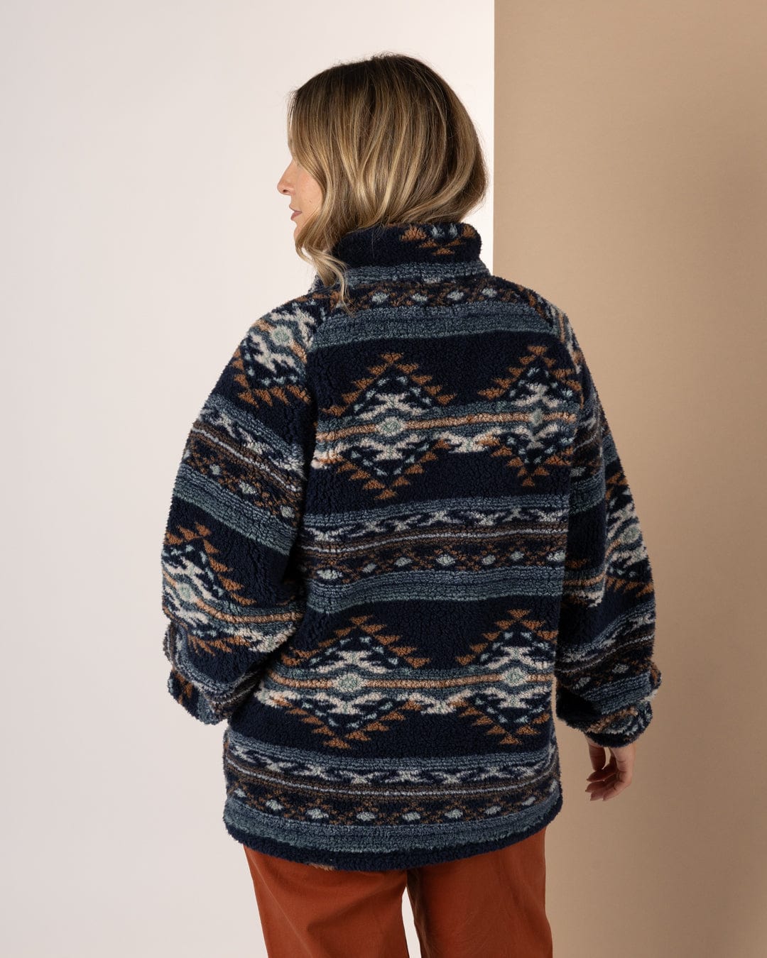 Peninsula Aztec - Womens 1/4 Neck Fleece - Multi