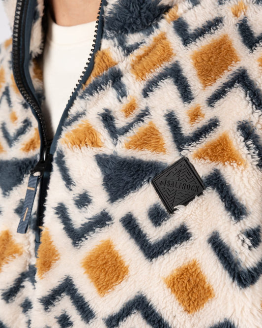 Noah Aztec Mens Oversized Teddy Fleece in Multi