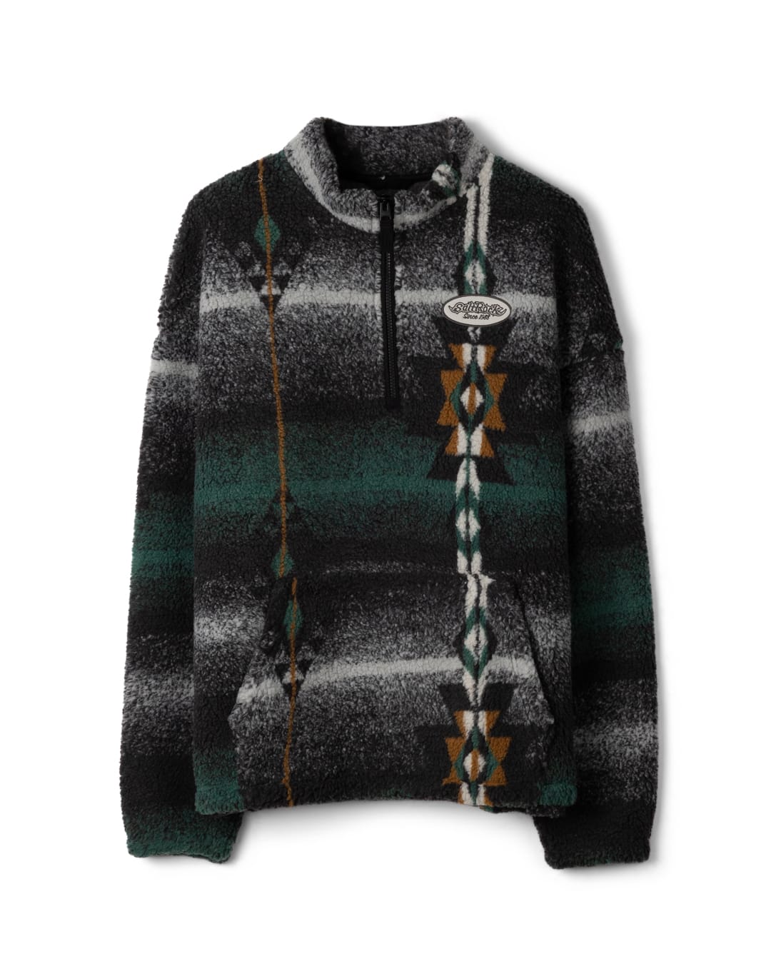 Aztec Sunset Mens 1/4 Neck Fleece in Multi