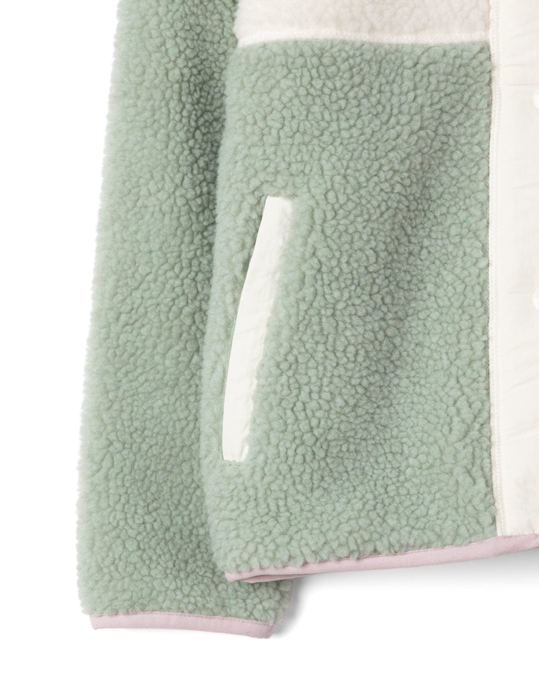 Simz - kids Zip Fleece - Cream/Green