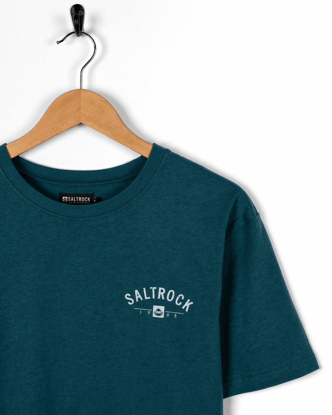 Location Saundersfoot Mens T-Shirt in Teal