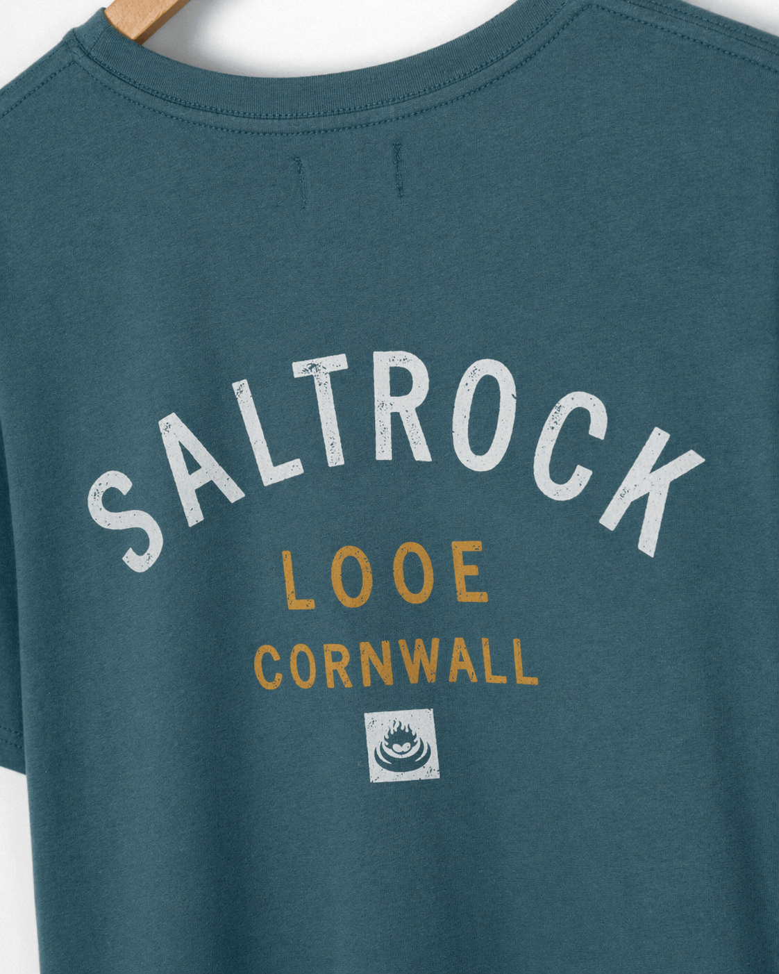 Location Looe Mens T-Shirt in Teal