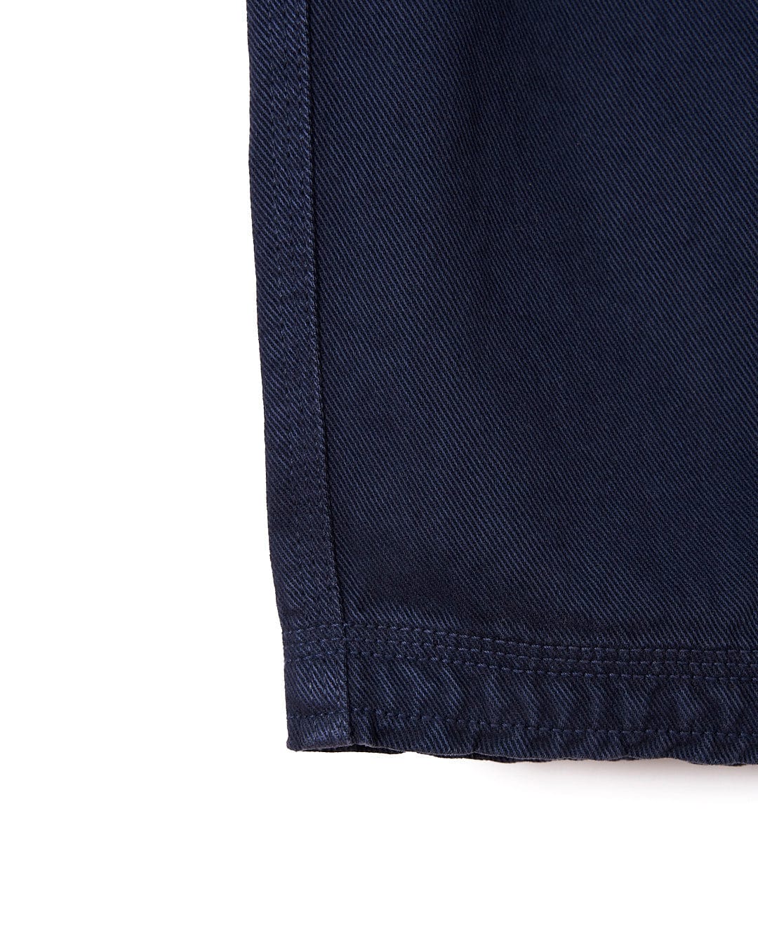 A close up of a Saltrock Meddon - Mens Twill Trouser - Blue shorts.