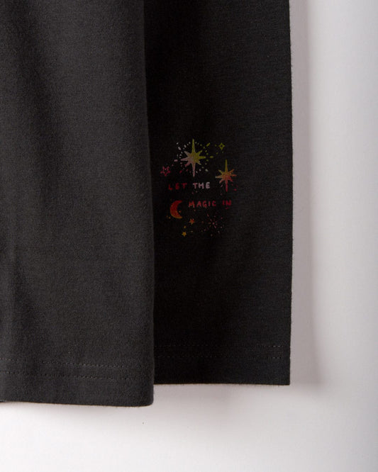 Mini Magic Womens Recycled Long Sleeve T-Shirt in Dark Grey