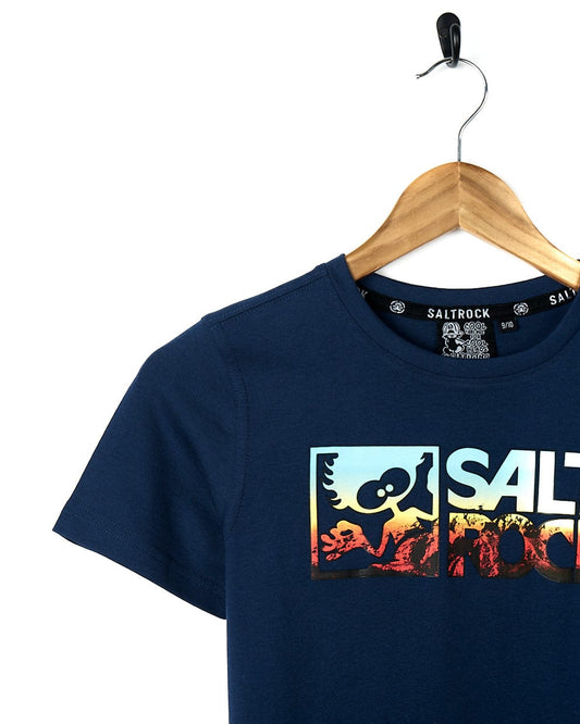 Saltrock Mount Rock - Kids Short Sleeve T-Shirt - Dark Blue