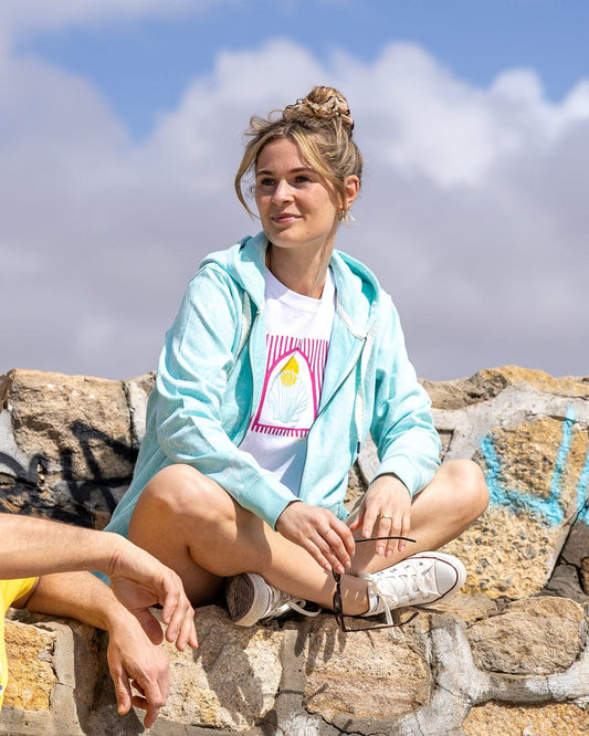 Acapulco - Womens Zip Hoodie - Turquoise