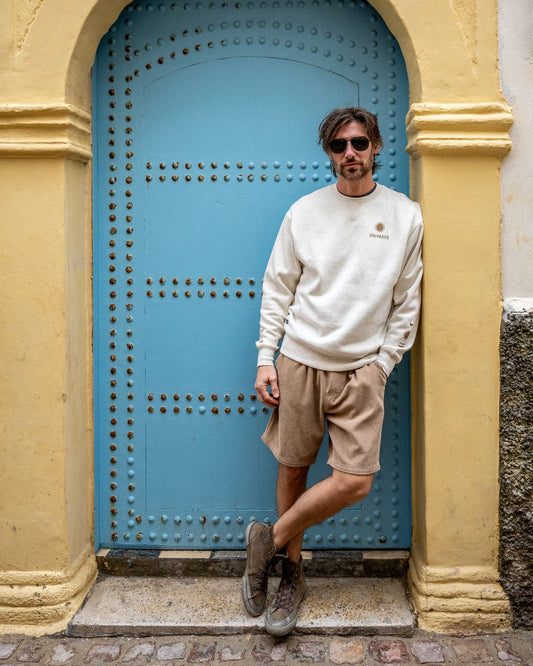 Lost At Last - Mens Oversized Sweat - Cream