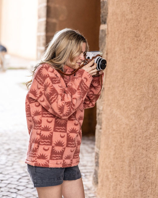 Equinox - Womens 1/4 Neck Fleece - Coral