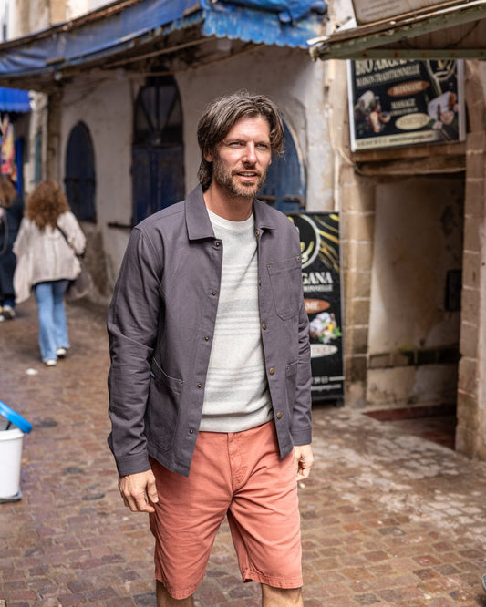 Riley - Mens Overshirt - Dark Grey